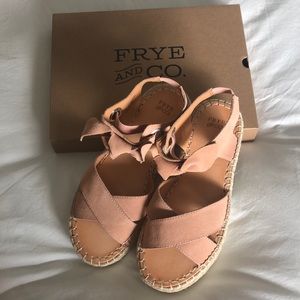 Brand new Frye blush sandals